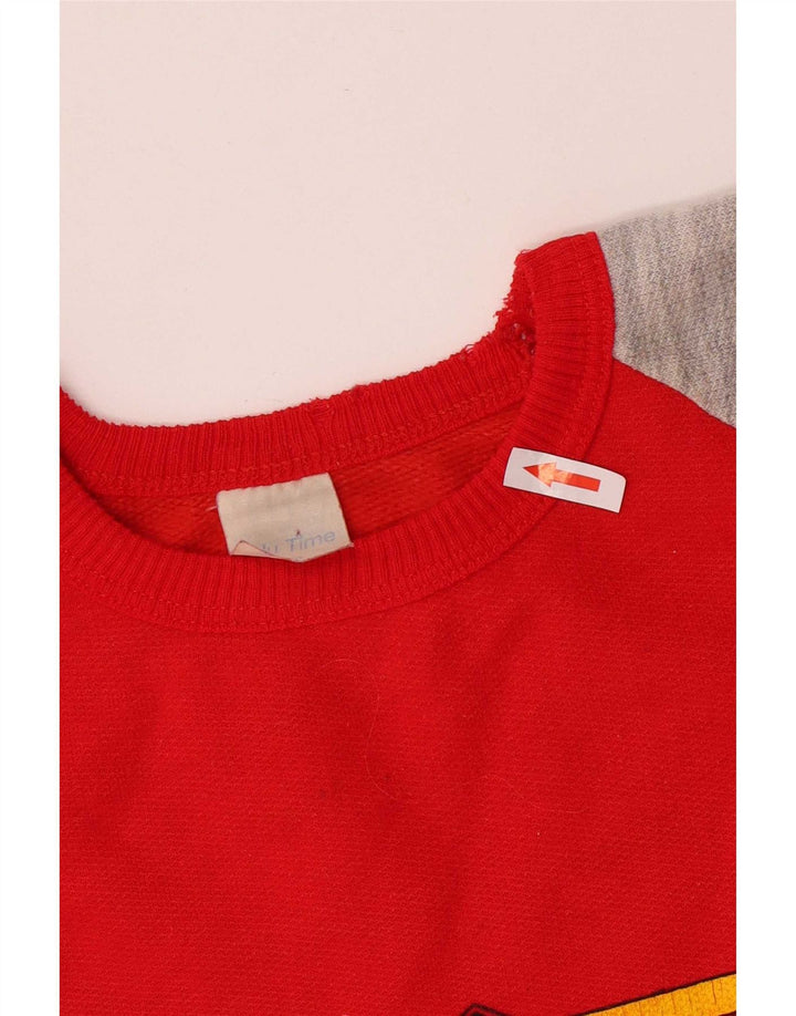 Męska bluza z grafiką w stylu vintage, bawełniana, w kolorze średniej czerwieni
