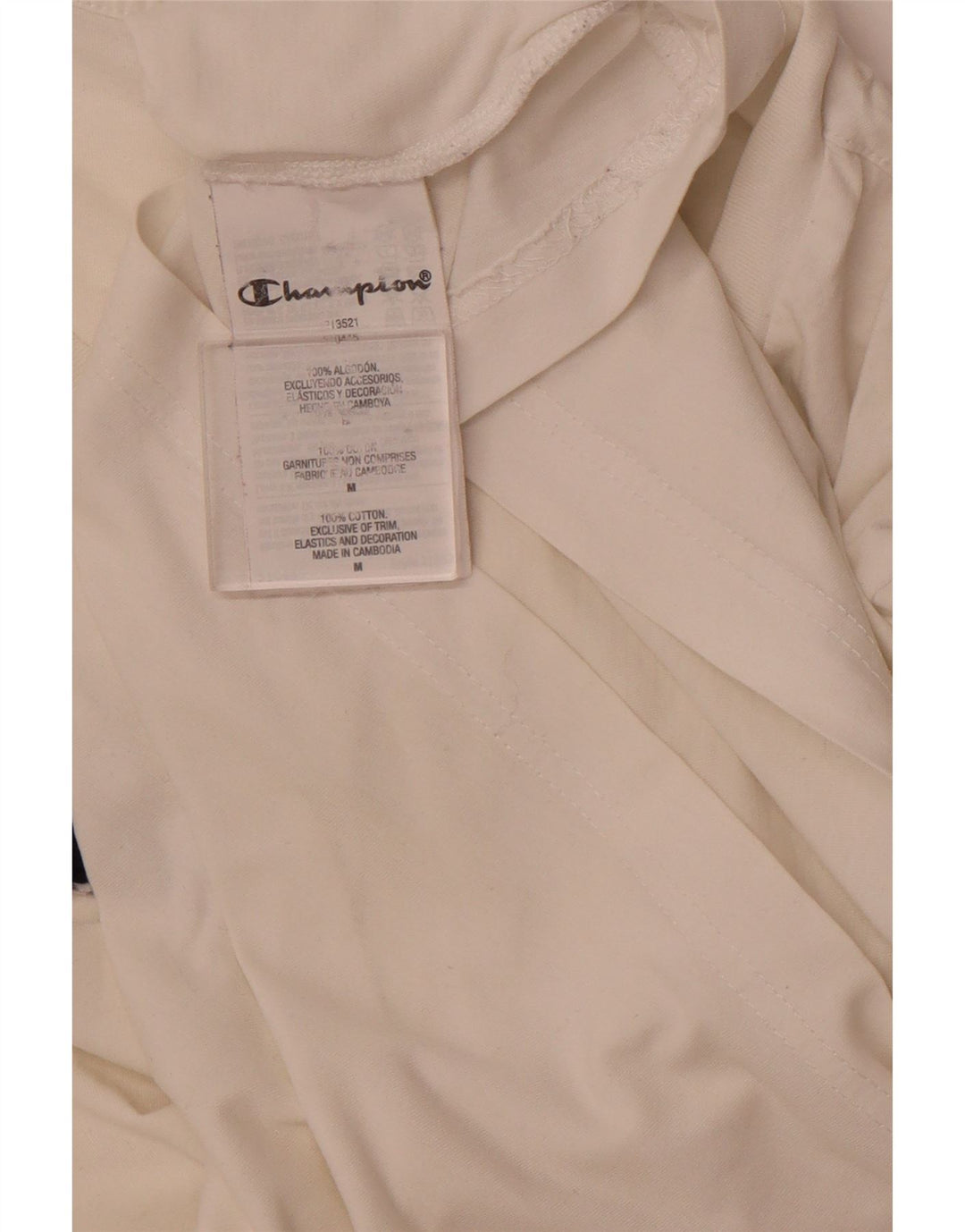 Męska koszulka z grafiką CHAMPION Top, średnia biała bawełna