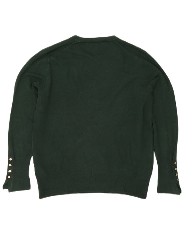 Damski sweter z okrągłym dekoltem Zara UK 18 XL Zielona wiskoza