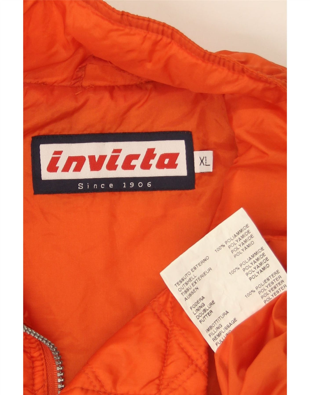 INVICTA Męska pikowana kamizelka UK 42 XL Pomarańczowy poliamid