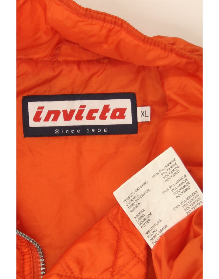 INVICTA Męska pikowana kamizelka UK 42 XL Pomarańczowy poliamid