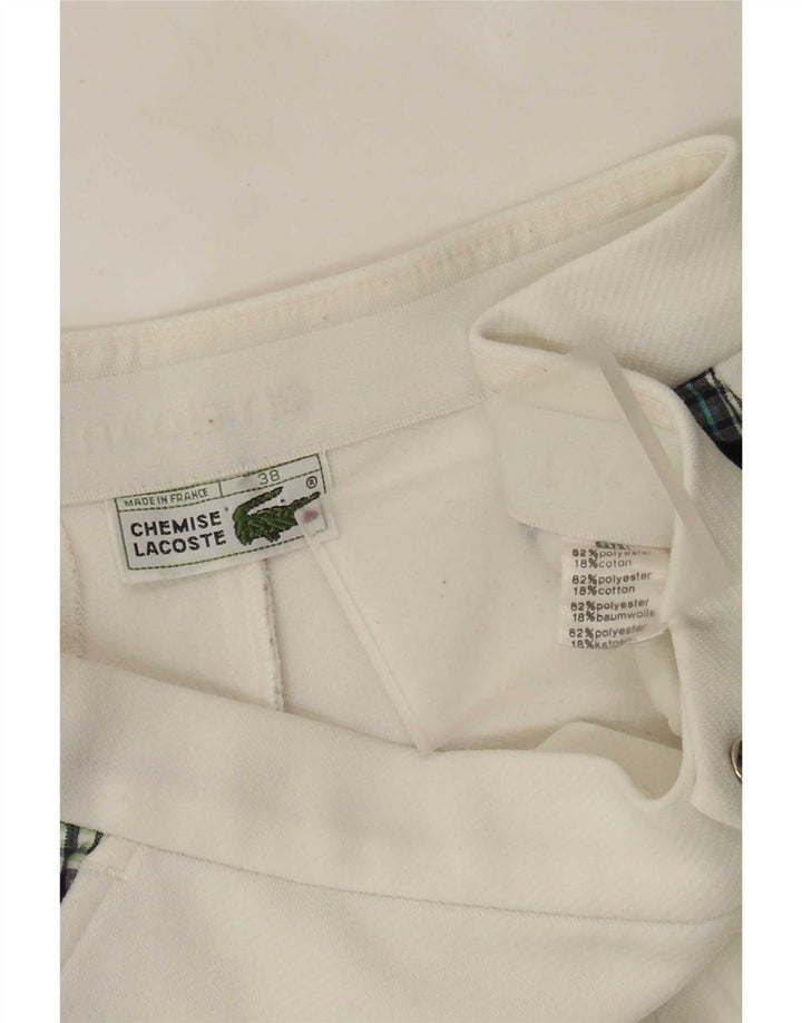 Męskie spodenki Chino Lacoste, rozmiar 38, małe, W28, poliester w białą kratkę