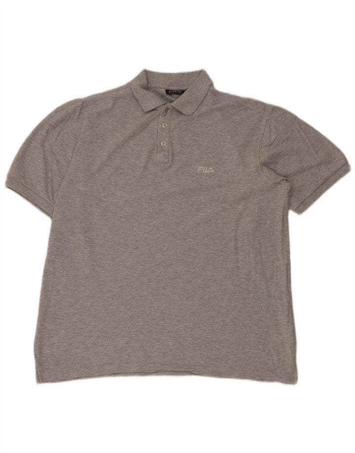 Męska koszulka polo FILA XL, szara, bawełniana