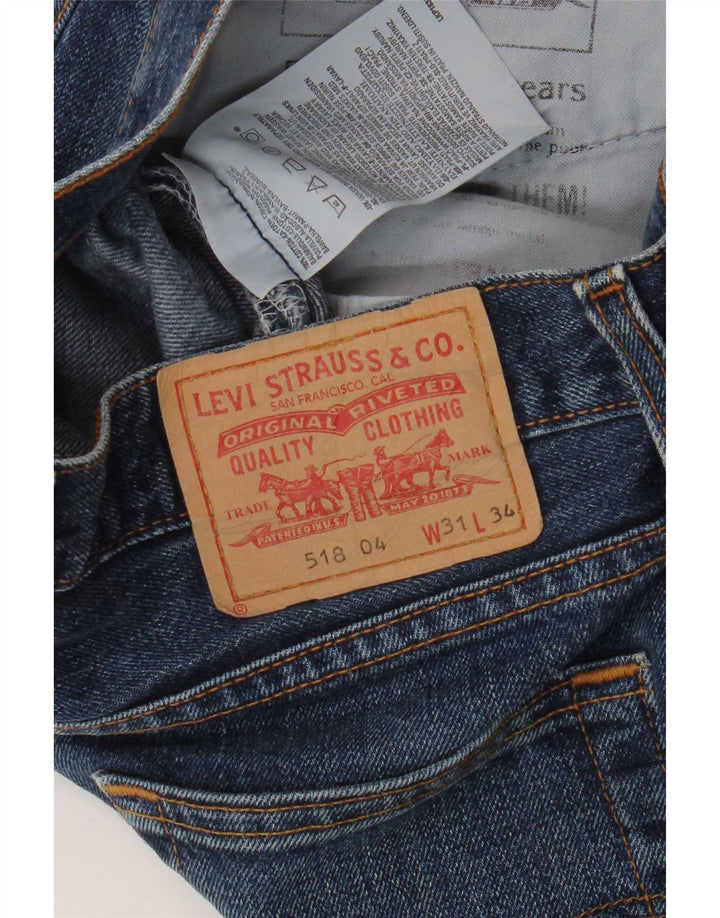 Męskie jeansy Levi's 518 w trudnej sytuacji Bootcut W31 L30 Niebieska bawełna