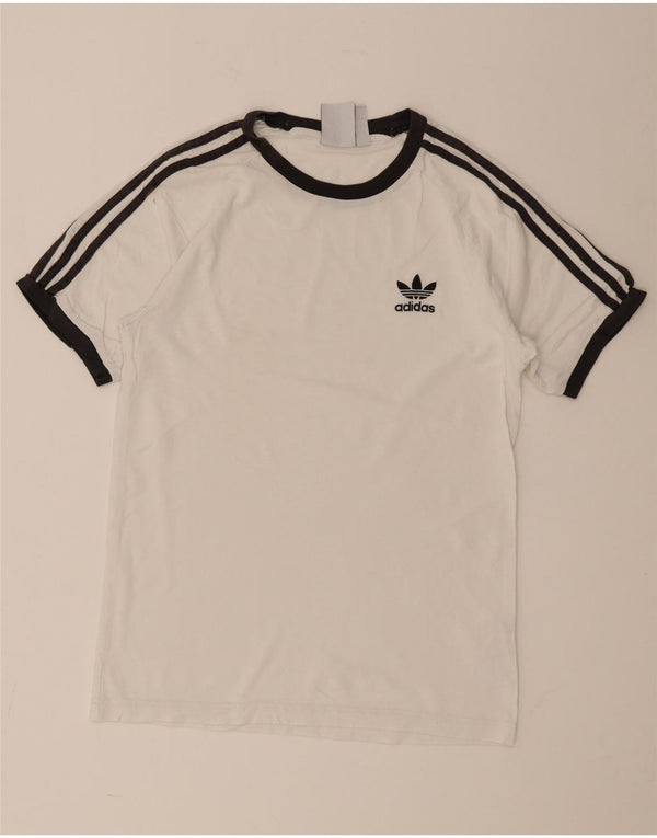 Adidas Męska Koszulka Top Mała Biała Bawełna