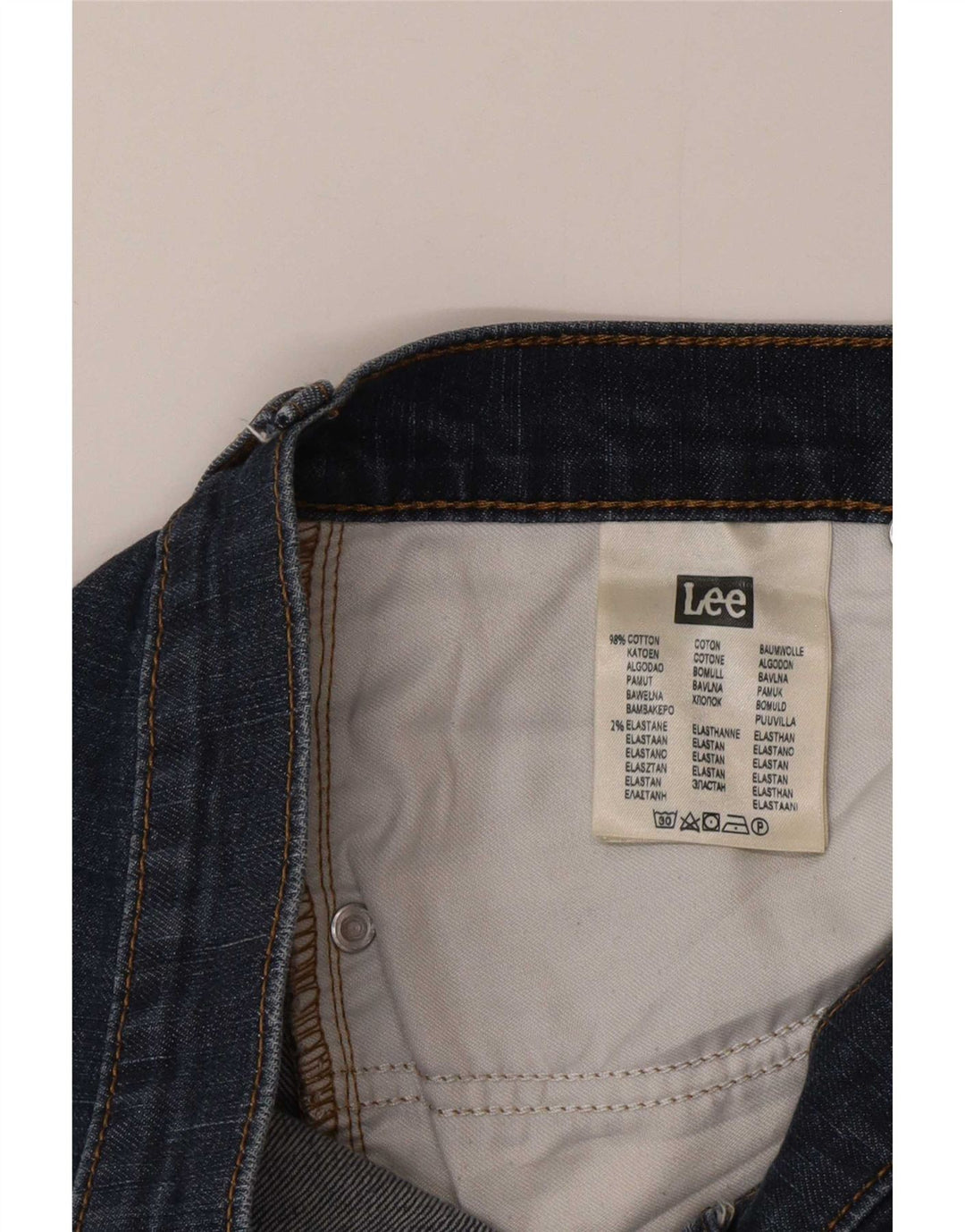 Męskie jeansy Lee Rider Slim W30 L32 Granatowe, bawełniane