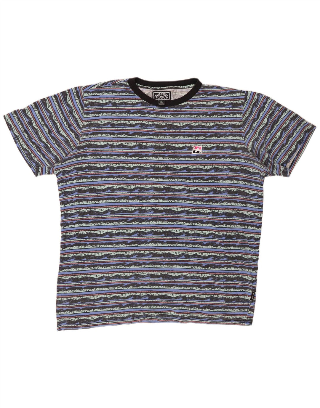 Męska koszulka z grafiką BILLABONG Top 2XL, bawełniana w niebieskie paski