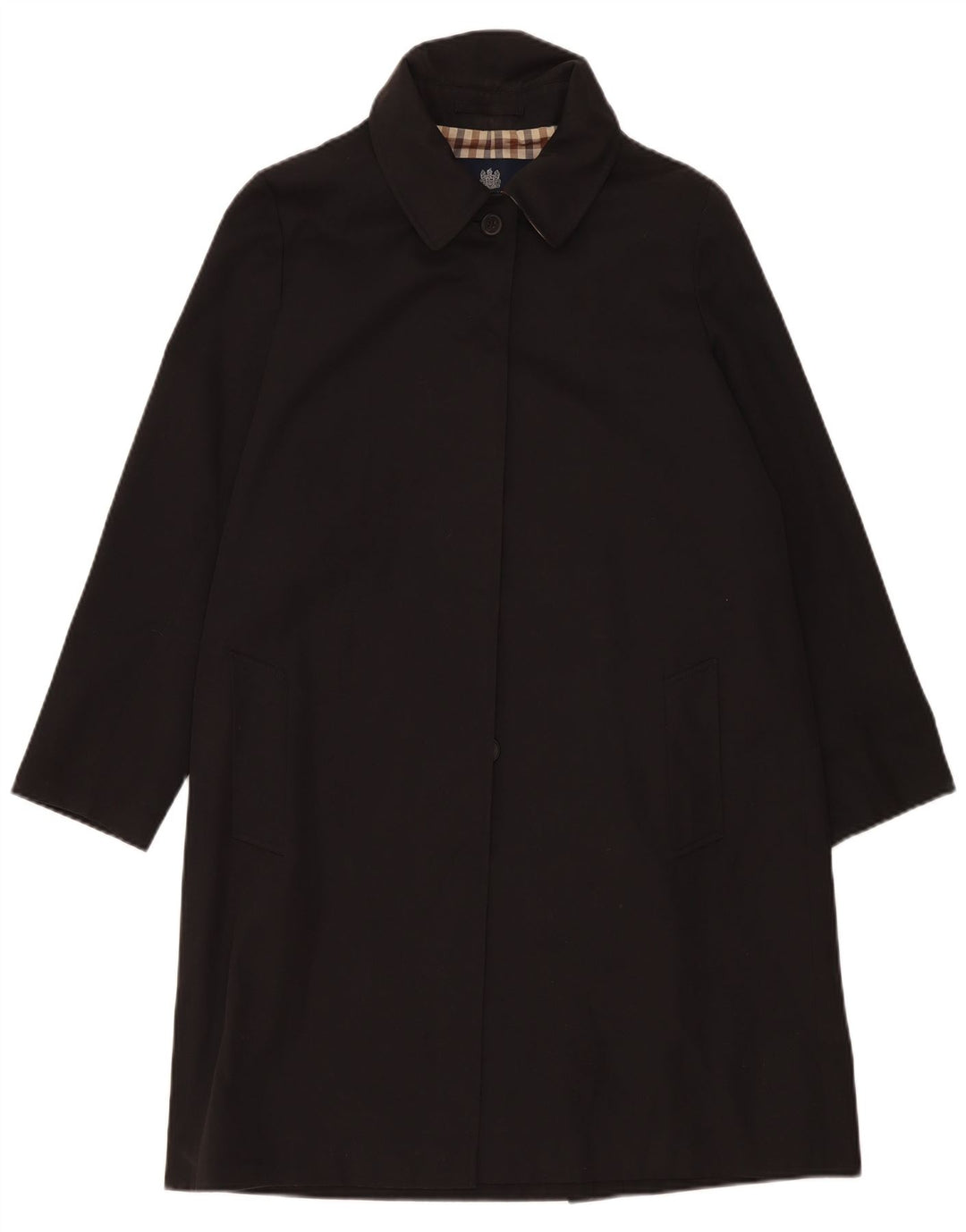 Płaszcz damski Aquascutum UK 14, duży, czarny poliester
