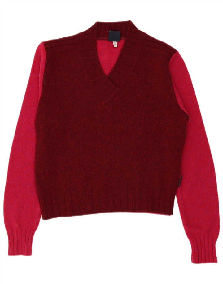 Damski sweter Dolce & Gabbana z dekoltem w kształcie litery V, IT 44, średni burgund