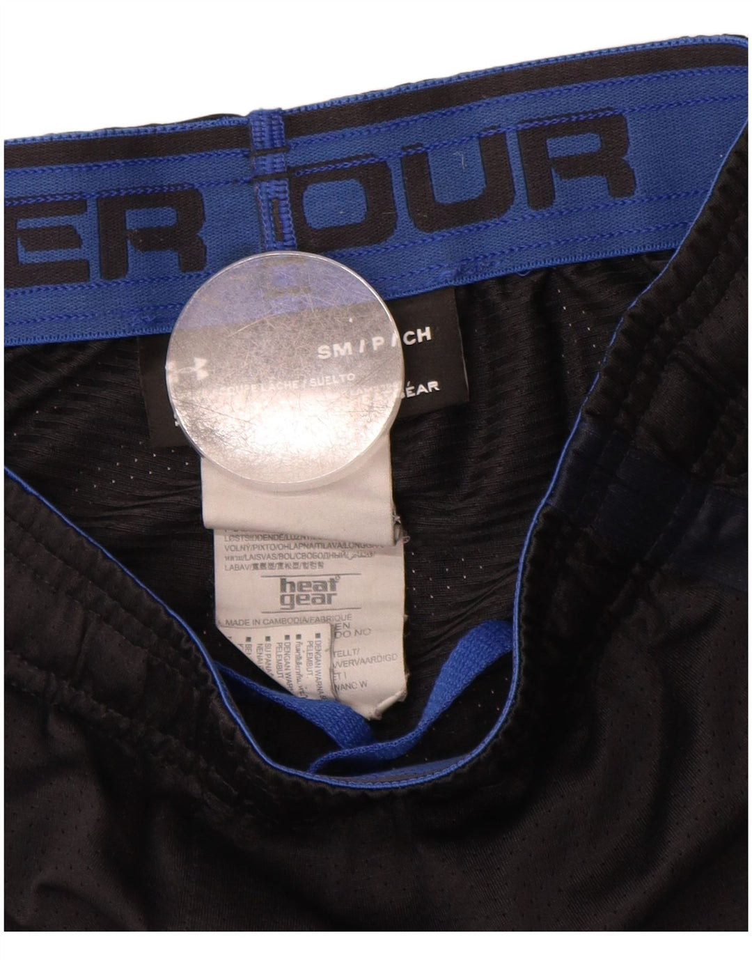 Męskie spodenki sportowe Under Armour Heat Gear, mały, czarny poliester z blokami kolorów