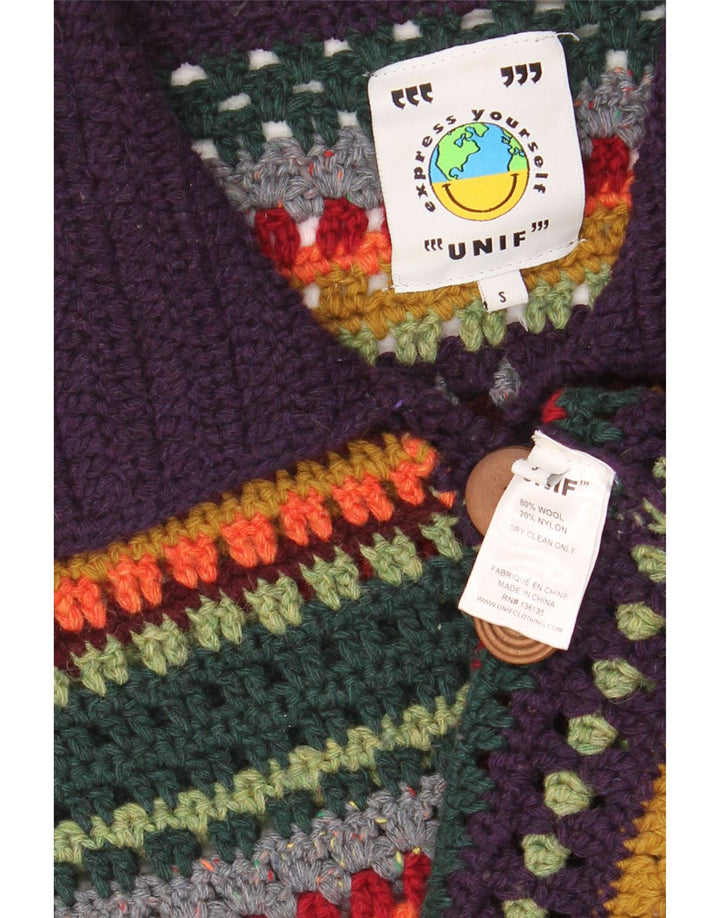 Damski sweter oversize Unif UK 10 w małe wielokolorowe paski