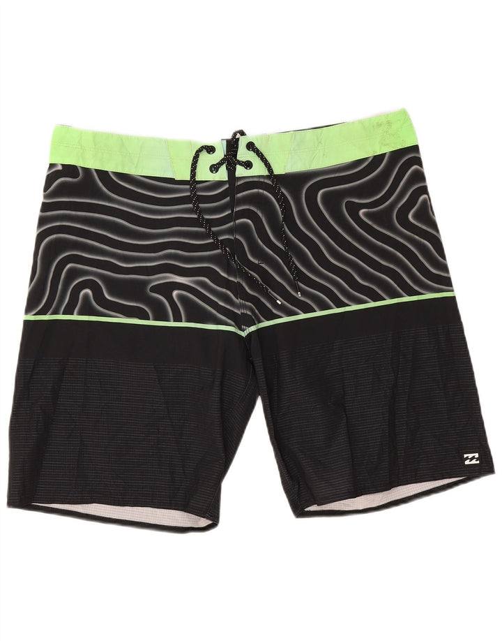 Męskie spodenki kąpielowe Billabong, duży, czarny, geometryczny poliester