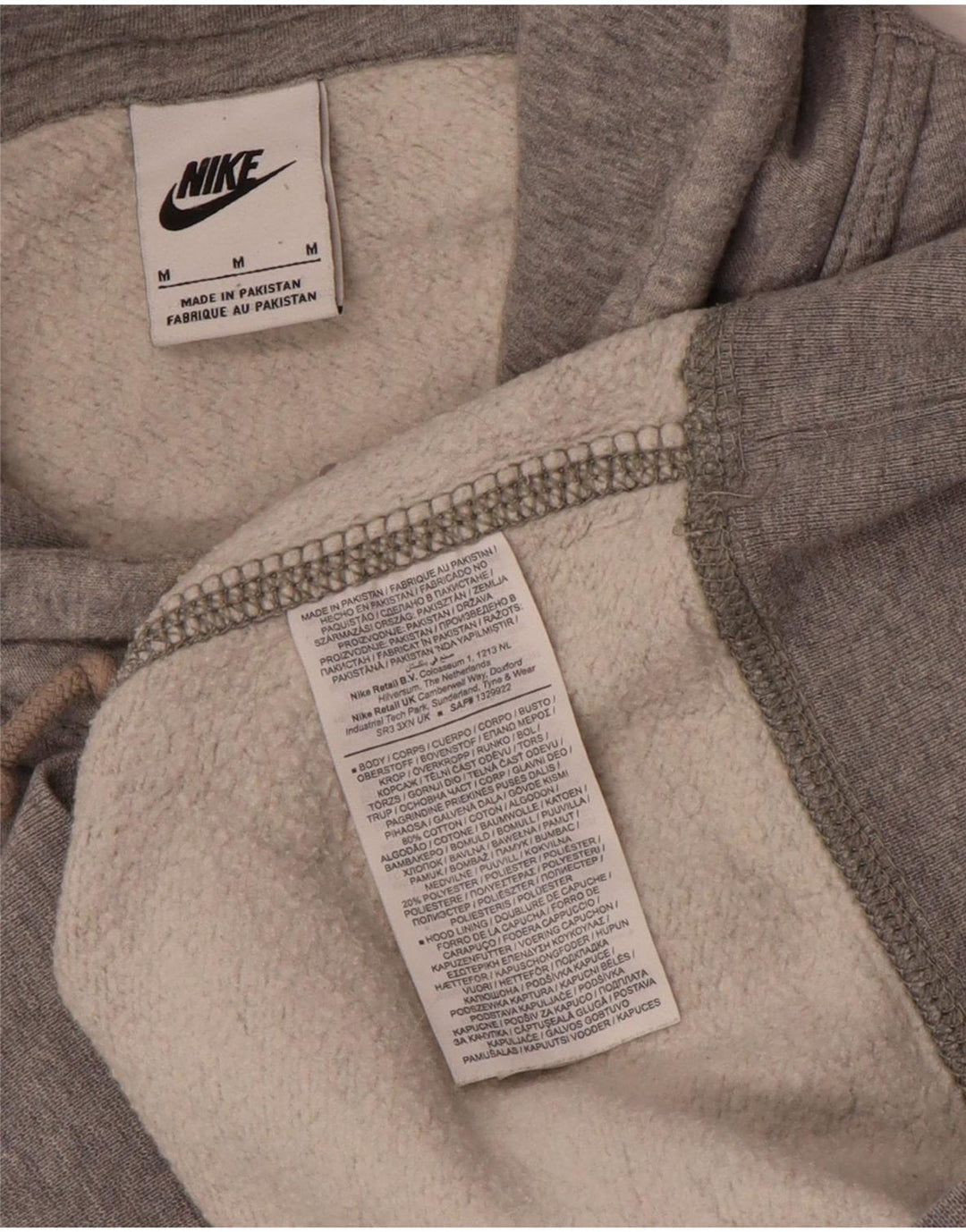 Męska bluza z kapturem Nike, średnioszara