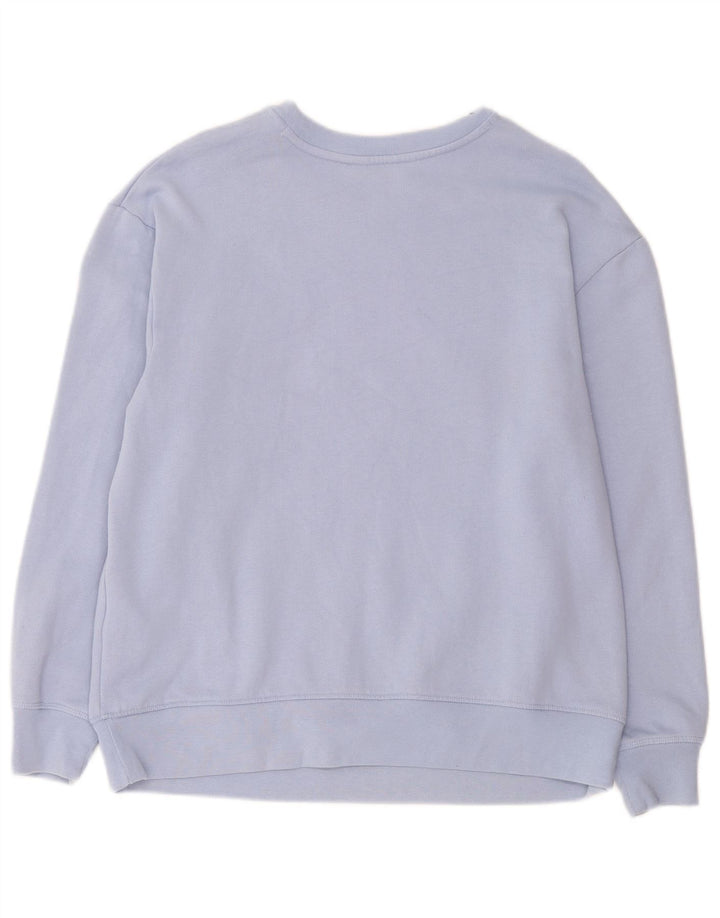 Marks & Spencer Damski sweter z grafiką, UK 14, duży, niebieski, bawełniany
