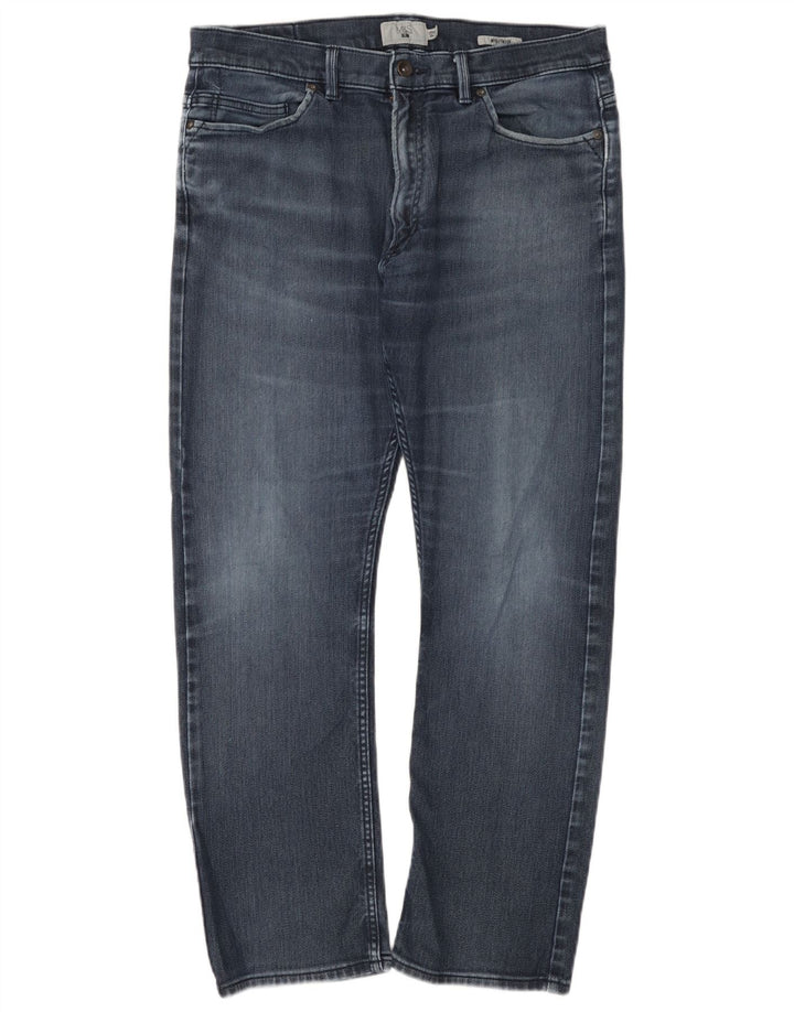 Marks & Spencer Męskie jeansy slim W36 L31 Niebieskie, bawełniane