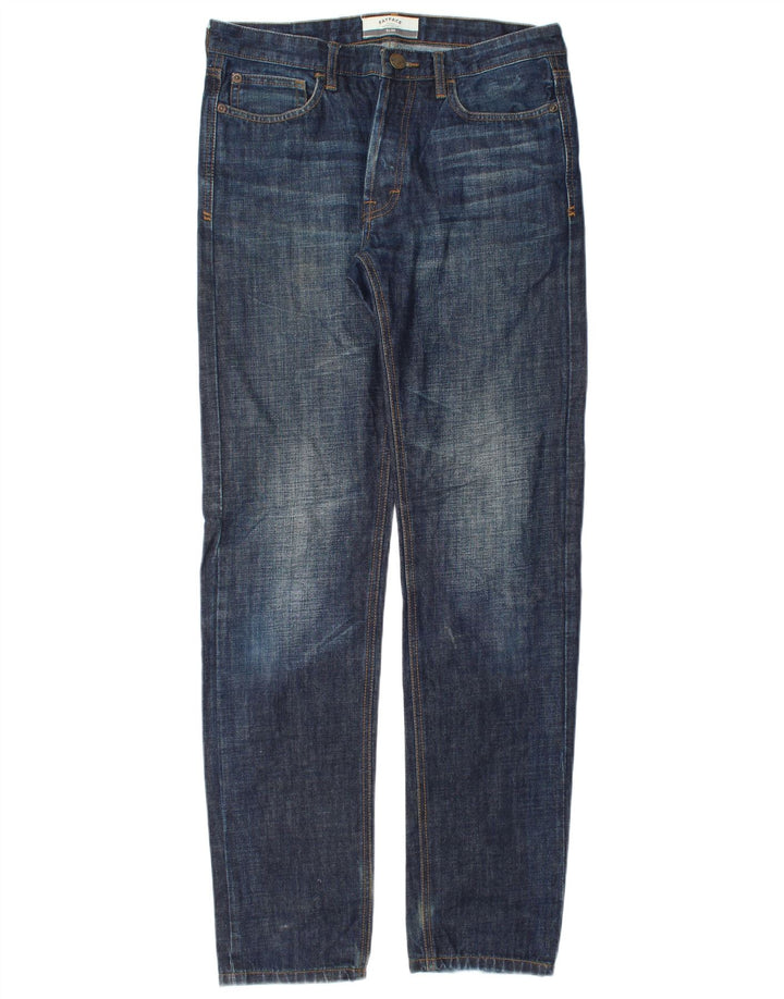 Męskie jeansy slim fit Fat Face W32 L34 Granatowa bawełna
