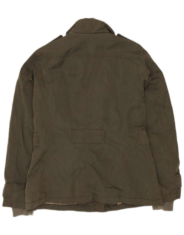 MASSIMO DUTTI Damska kurtka wojskowa UK 14, średni khaki, poliester