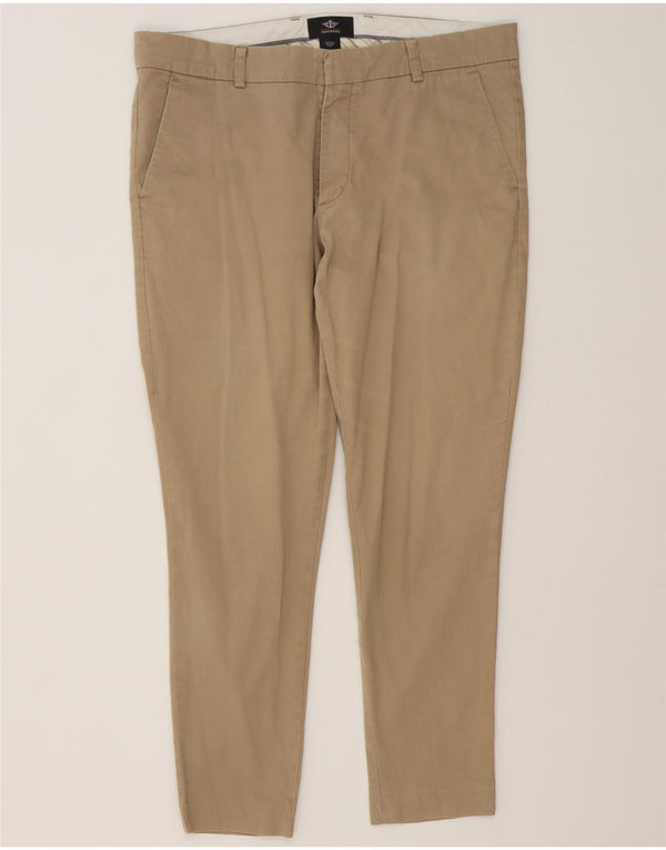 Męskie spodnie chino Dockers Extra Sim Fit W34 L28 Beżowa bawełna