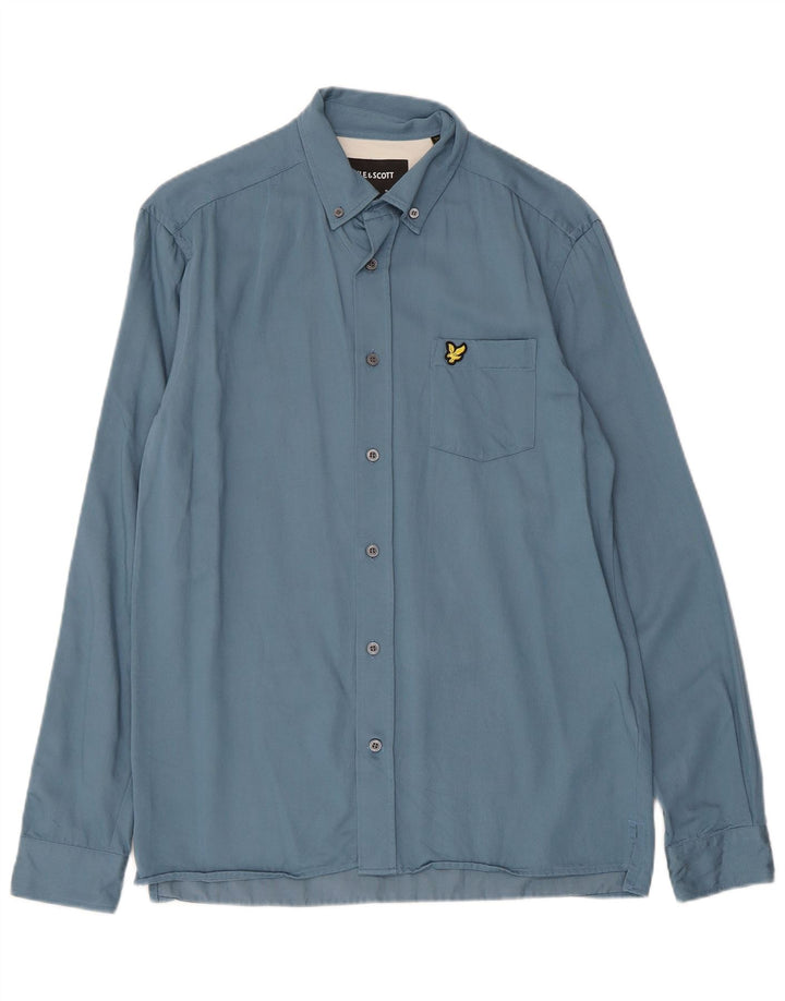 LYLE & SCOTT Mens Shirt Small Blue Modal