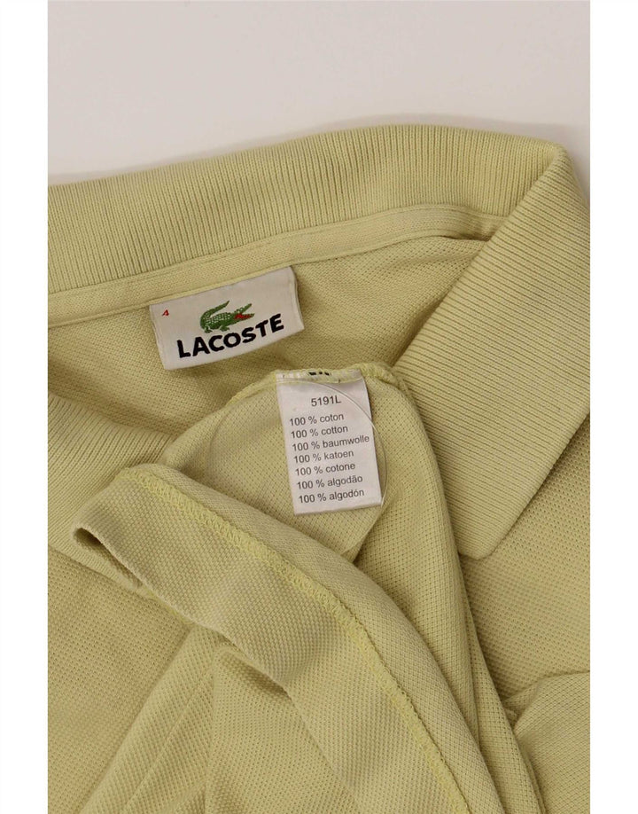 Męska koszulka polo Lacoste o regularnym kroju, rozmiar 4, średnia żółta bawełna