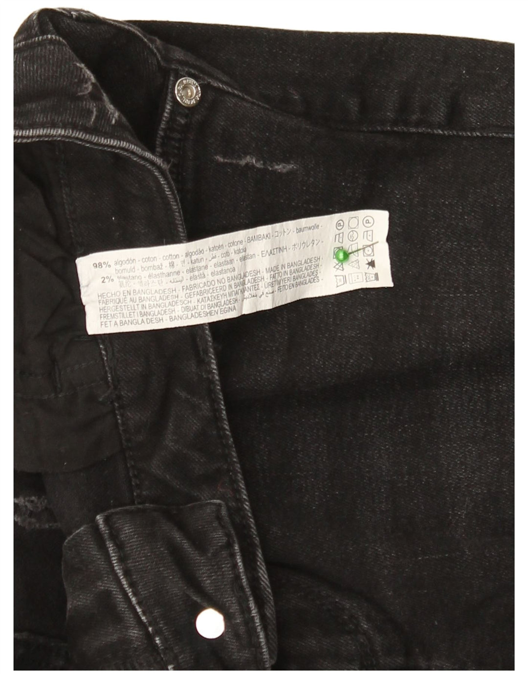 Damskie jeansy Zara w trudnej sytuacji, EU 40 Medium W30 L27, czarna bawełna
