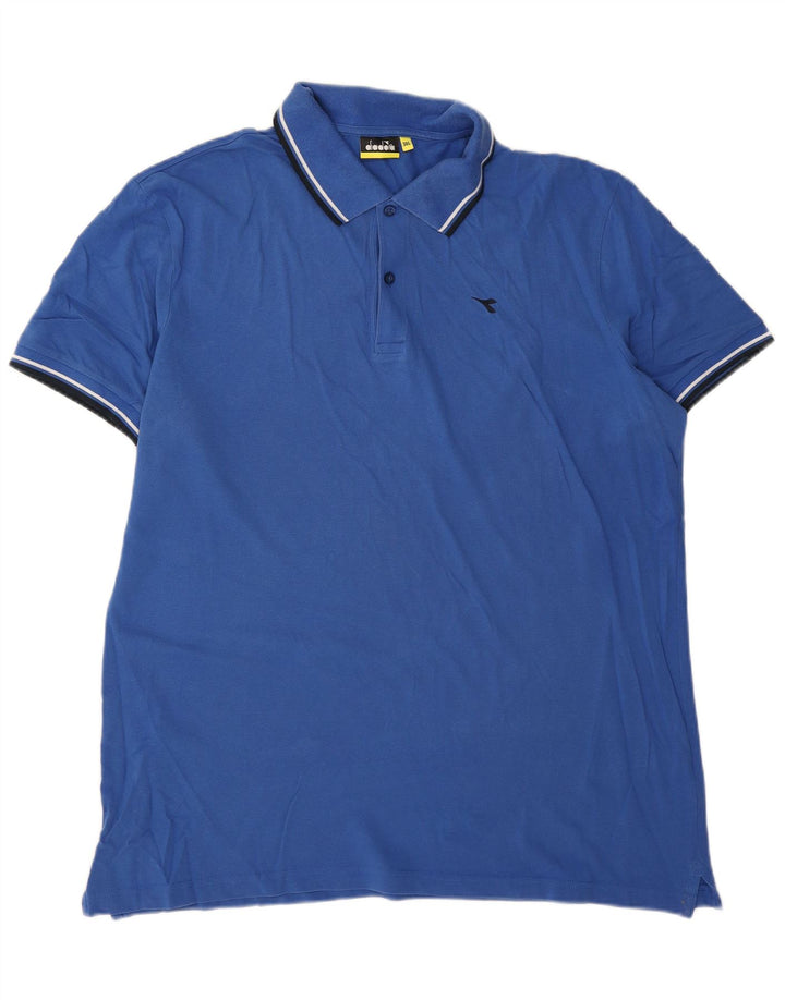 Męska koszulka polo Diadora 3XL, niebieska, bawełniana