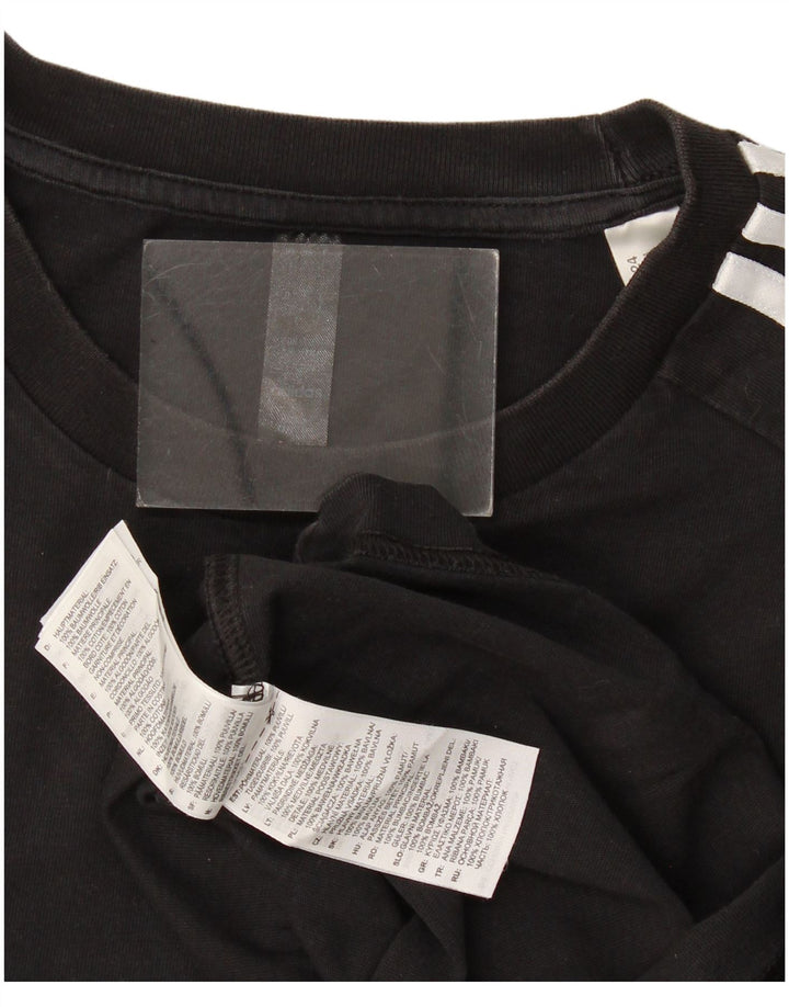 Adidas Męski T-shirt Top Duży Czarny Bawełniany