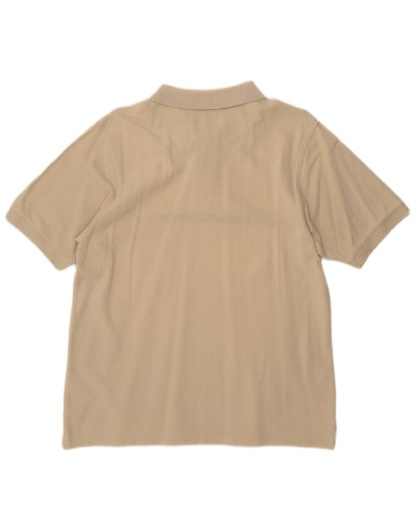 Męska koszulka polo TIMBERLAND, bawełniana w średnie beżowe paski