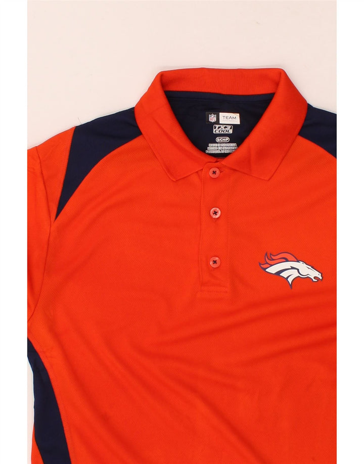 NFL Mens Denver Broncos Polo Shirt Small Red Colourblock Polyester Vintage NFL and Second-Hand NFL from Messina Hembry 