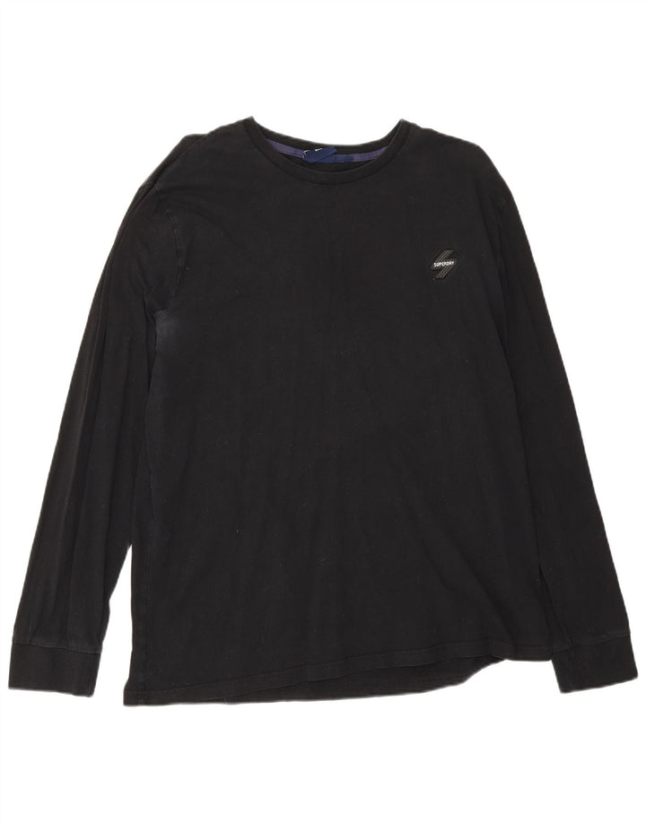 Męski top Superdry z długim rękawem 2XL w kolorze czarnym