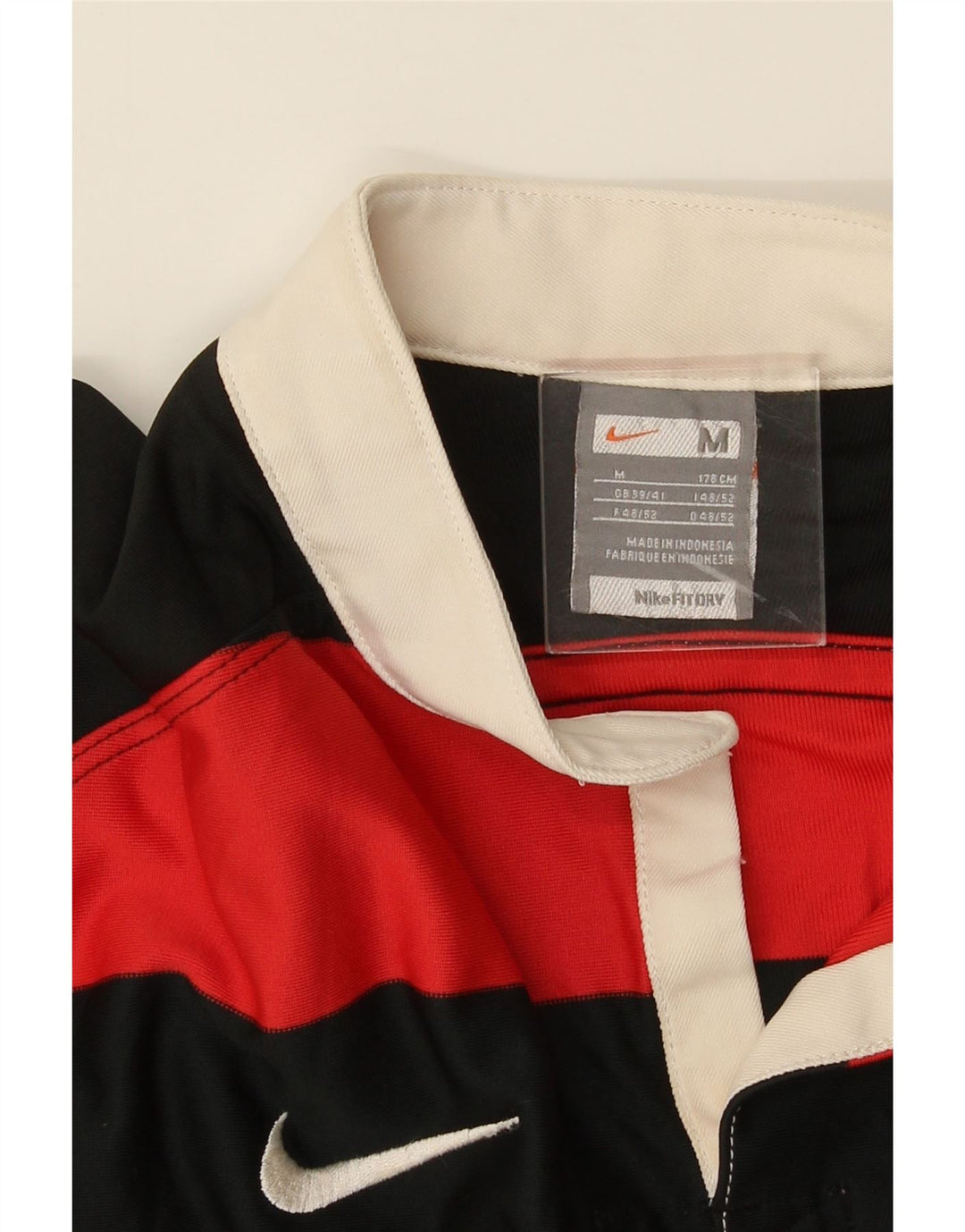 Męski T-shirt z grafiką NIKE Top w średnie czerwone paski