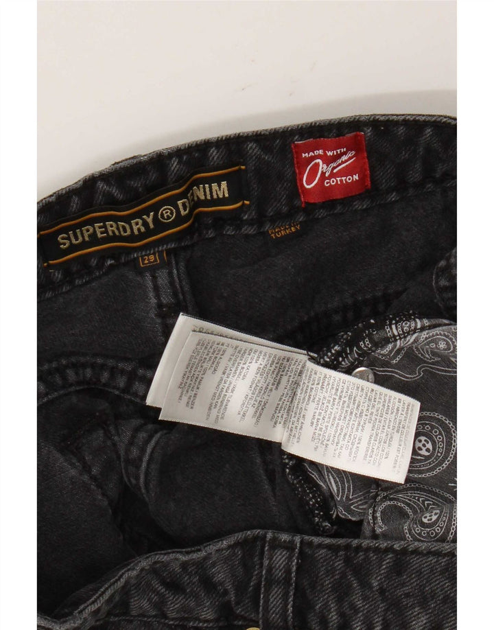 Damskie spodenki jeansowe Superdry W29 Średnioszare, geometryczne, bawełniane