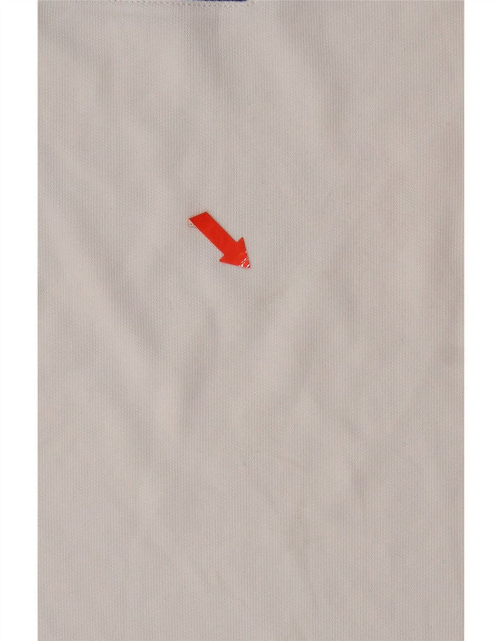 Męska koszulka polo Lacoste, rozmiar 3, mała, biała, z poliestru w blokach kolorów