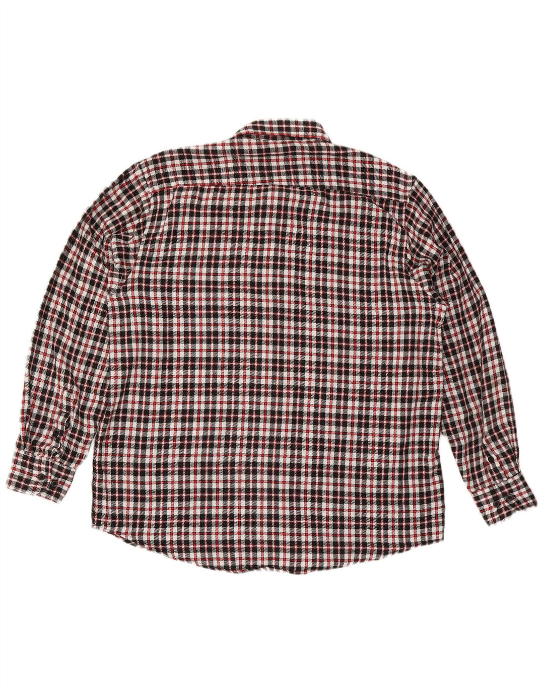 Męska koszula flanelowa w stylu vintage, rozmiar 17 1/2 44 XL, czerwona kratka