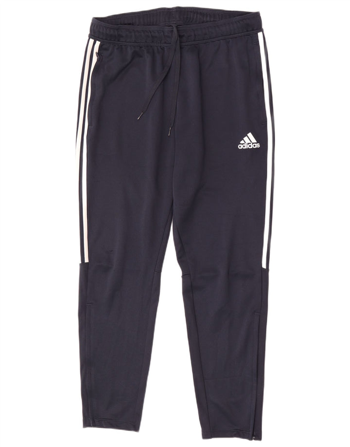 Męskie spodnie dresowe Adidas, duże, granatowe, z poliestru
