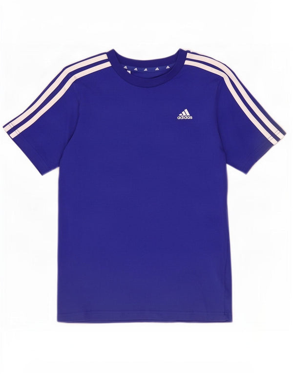Adidas Chłopięcy T-shirt Top 11-12 Lat Niebieski Bawełniany