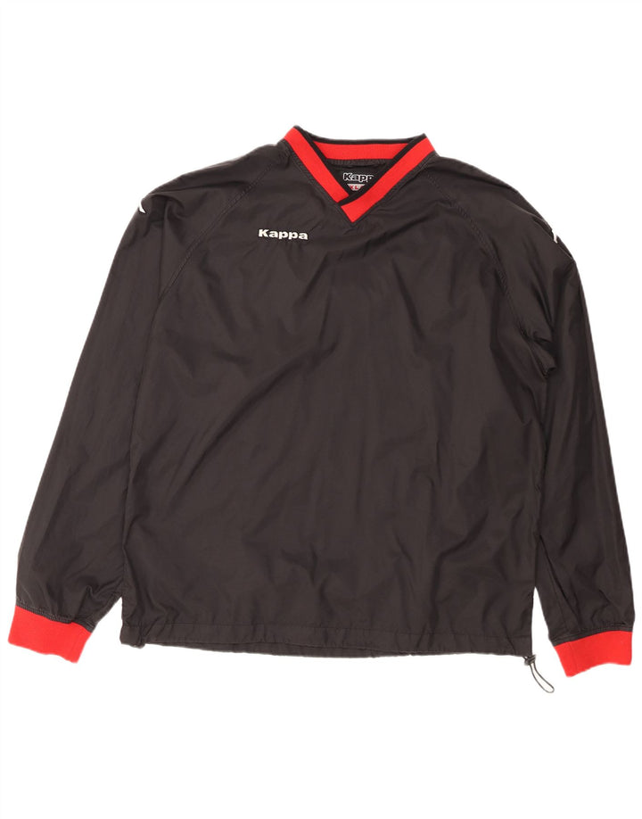 Męski dres KAPPA, top 2XL, czarny poliester z blokami kolorów