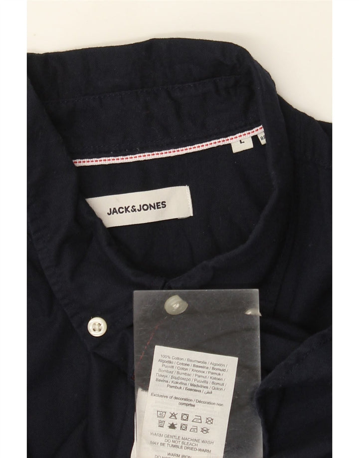 Koszula męska Jack & Jones, duża, granatowa, bawełniana