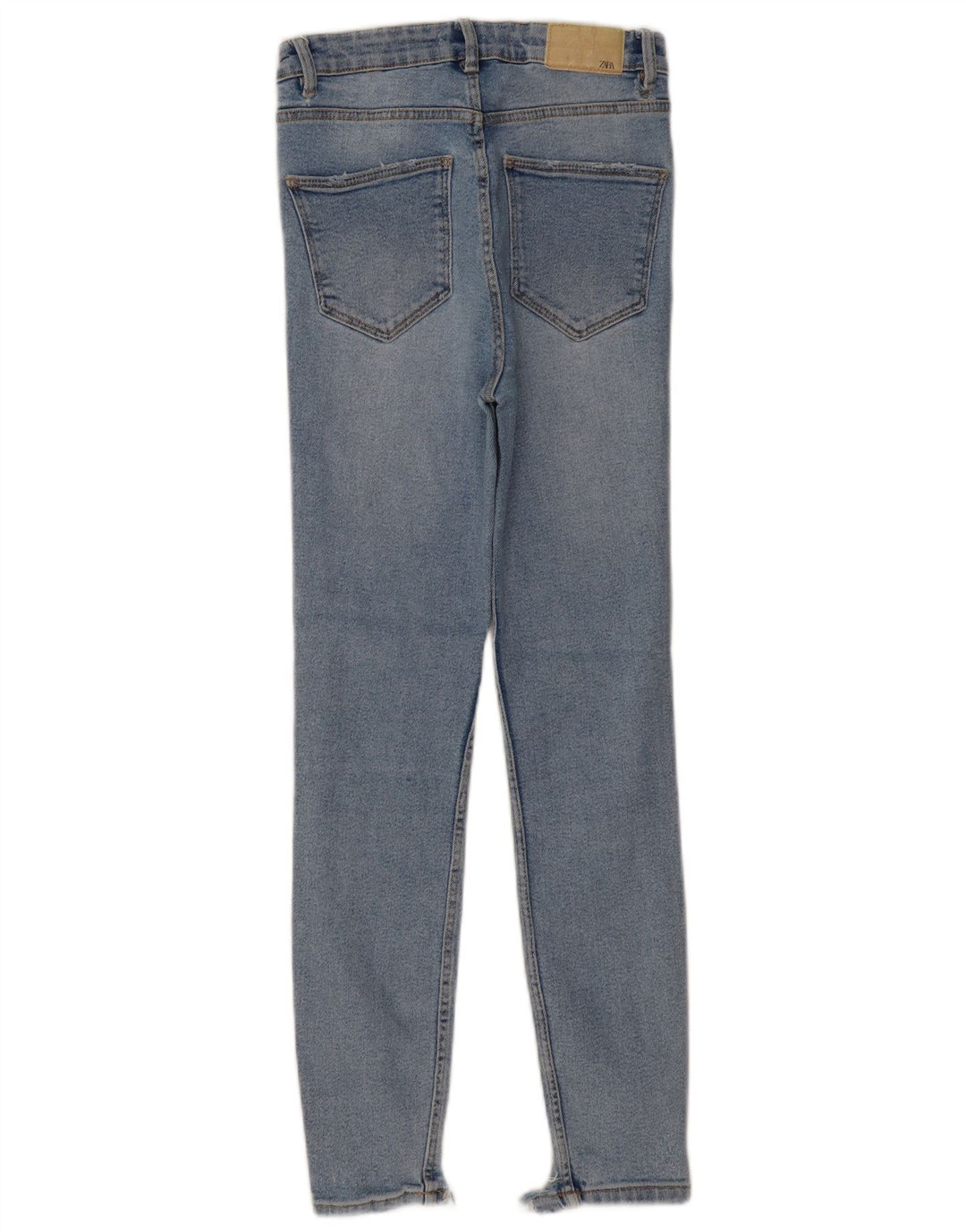 Damskie jeansy skinny z wysokim stanem ZARA w trudnej sytuacji EU 36 XS W26 L27 niebieskie