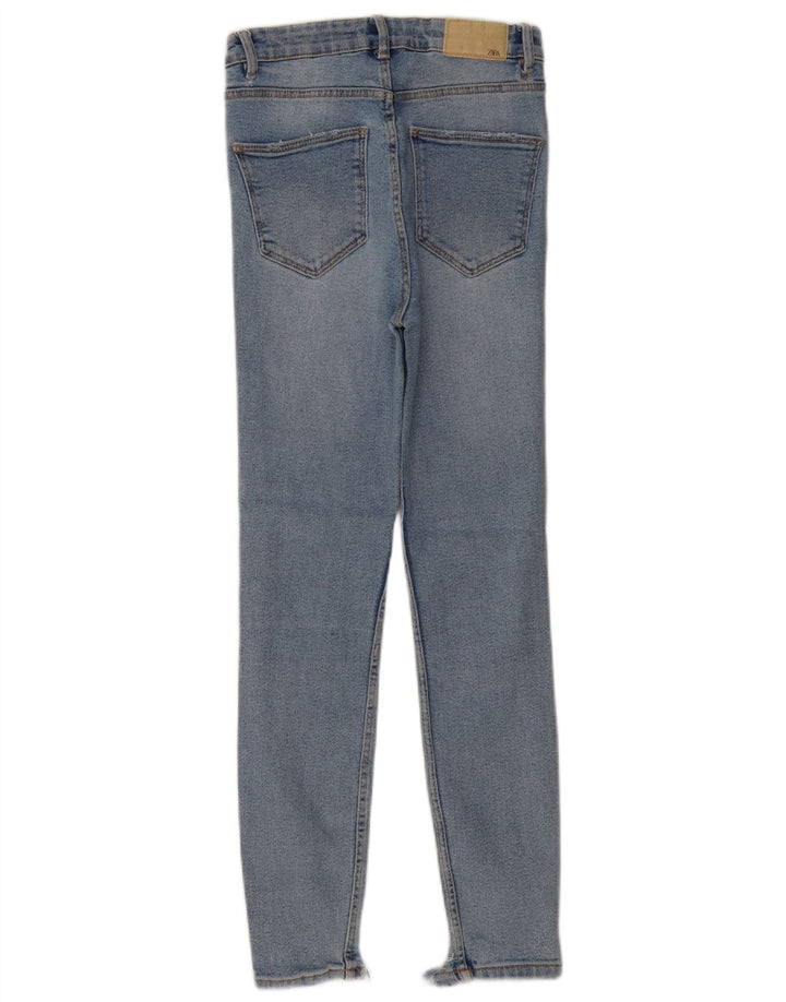 Damskie jeansy skinny z wysokim stanem ZARA w trudnej sytuacji EU 36 XS W26 L27 niebieskie