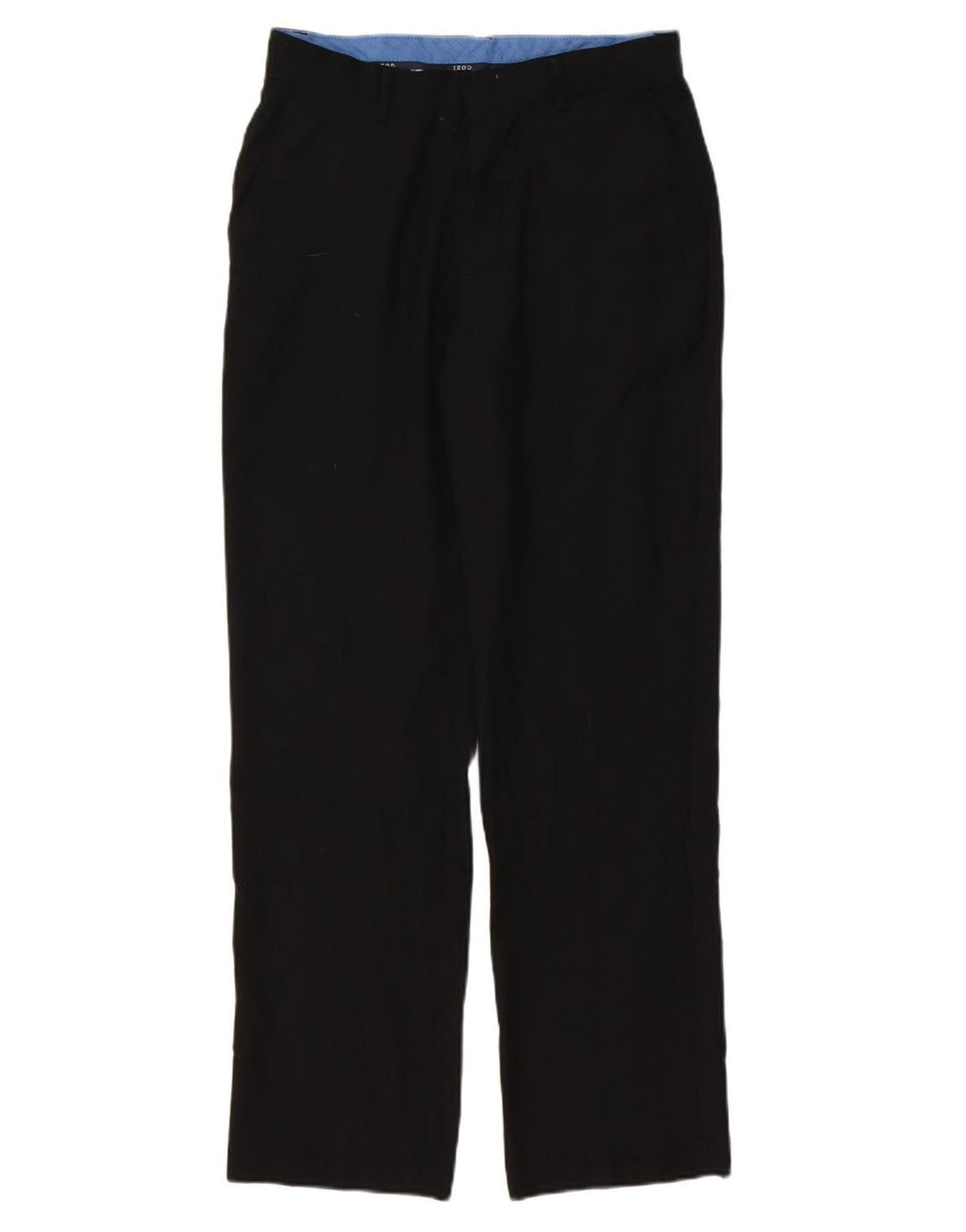 IZOD Mens Straight Chino Trousers W30 L30 Black