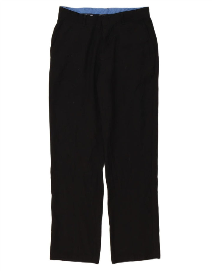 IZOD Mens Straight Chino Trousers W30 L30 Black