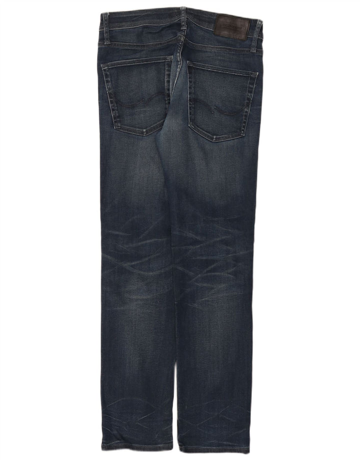 Męskie proste dżinsy Jack & Jones W32 L32 Niebieskie bawełniane