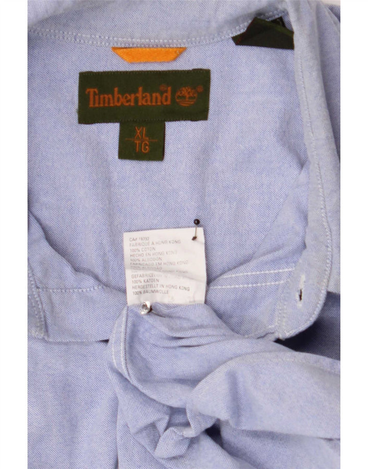 Koszula męska Timberland XL, niebieska, bawełniana