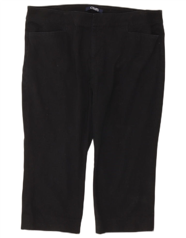 Spodnie damskie CHAPS proste Capri US 16 2XL W38 L19 granatowa bawełna