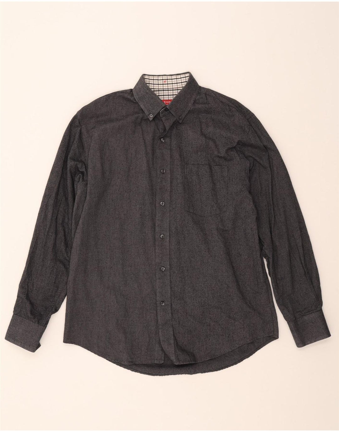 IZOD Mens Flannel Shirt Medium Grey Vintage Izod and Second-Hand Izod from Messina Hembry 