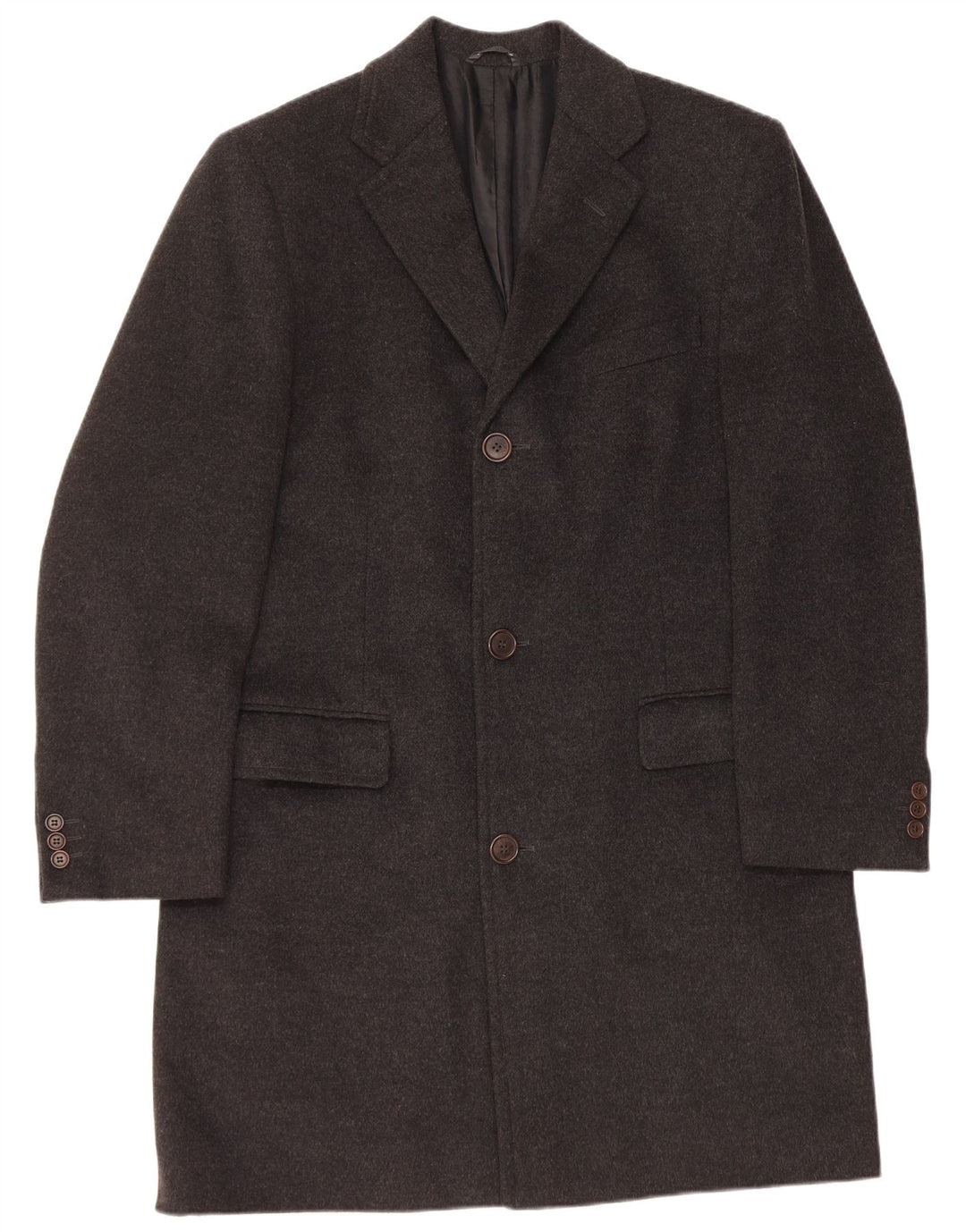 Płaszcz męski w stylu vintage IT 50, duży, czarny, wełniany