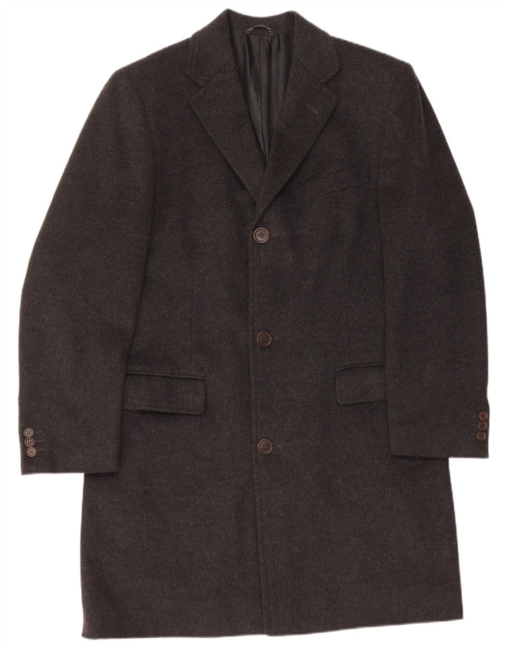 Płaszcz męski w stylu vintage IT 50, duży, czarny, wełniany