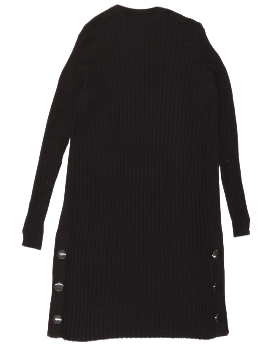 Marks & Spencer Damski sweter rozpinany o długim kroju, UK 10, mały, czarny