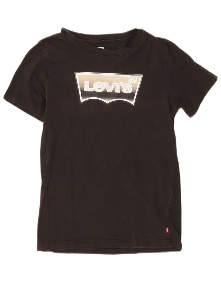 Chłopięcy T-shirt z grafiką Levi's, 11-12 lat, czarna bawełna